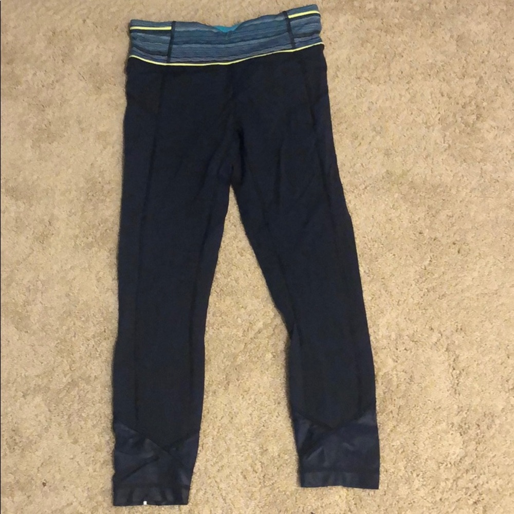 Navy Lululemon ice queen tight -size 4